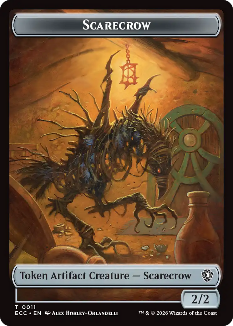 Serpent // Épouvantail Jeton recto-verso [Jetons Lorwyn Eclipsed]