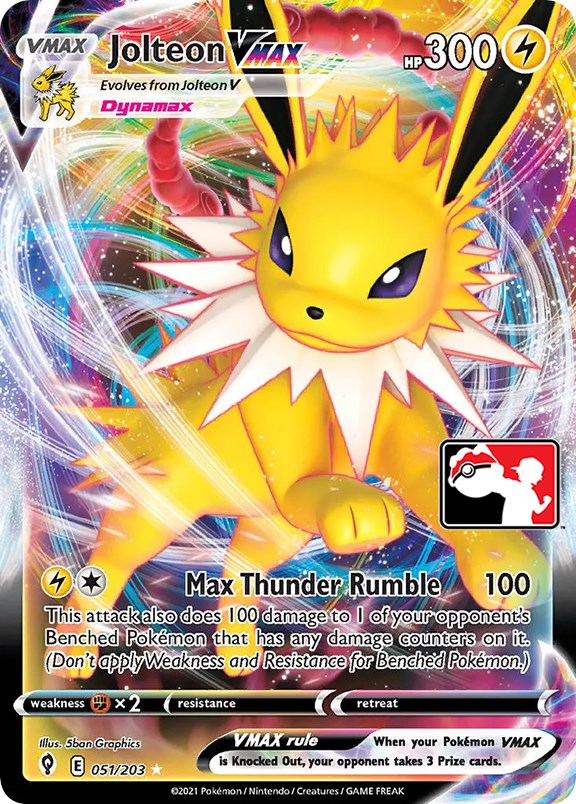 Jolteon VMAX (051/203) [Serie Uno de Paquetes de Premios]