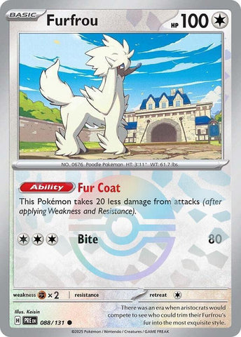 Furfrou (088/131) (Patrón Bola Poké) [Escarlata y Púrpura: Evoluciones Prismáticas]