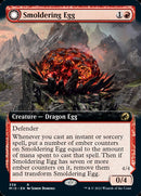 Œuf couvant // Dragon de la Gueule cendrée (Illustration étendue) [Innistrad : Chasse de minuit]