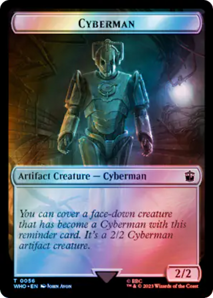 Humain Rogue // Cyberman Jeton recto verso (Surge Foil) [Doctor Who Tokens]