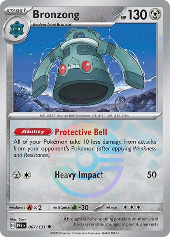 Bronzong (067/131) (Patrón de Poké Ball) [Escarlata y Púrpura: Evoluciones Prismáticas]