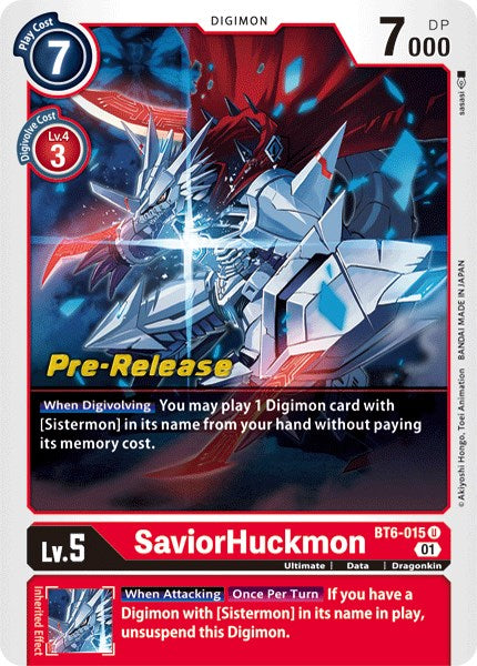 SaviorHuckmon [BT6-015] [Cartas de prelanzamiento de Double Diamond]