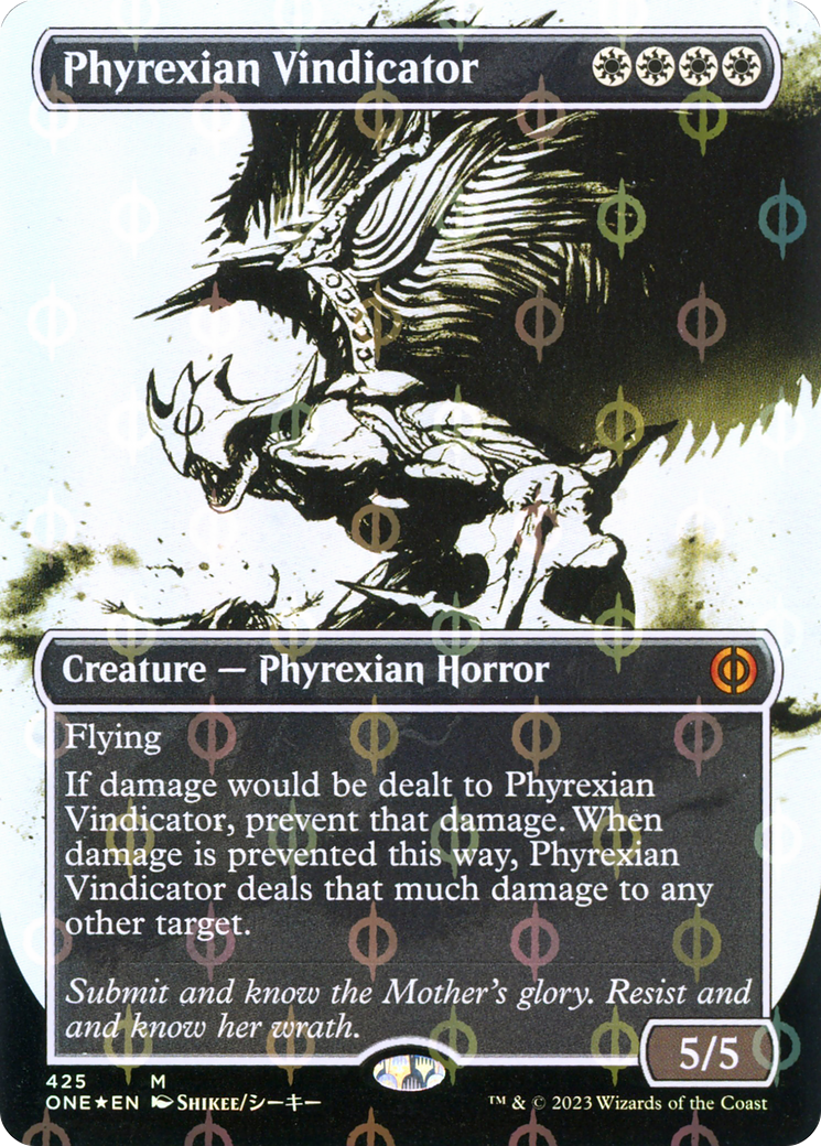 Vindicatrice phyrexiane (Ichor sans bordures Étapes et Parachèvement Premium) [Phyrexia : Tout sera un]