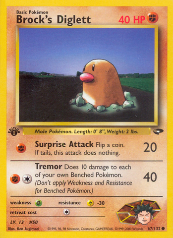 Diglett de Brock (67/132) [Desafío de Gimnasio 1ª Edición]