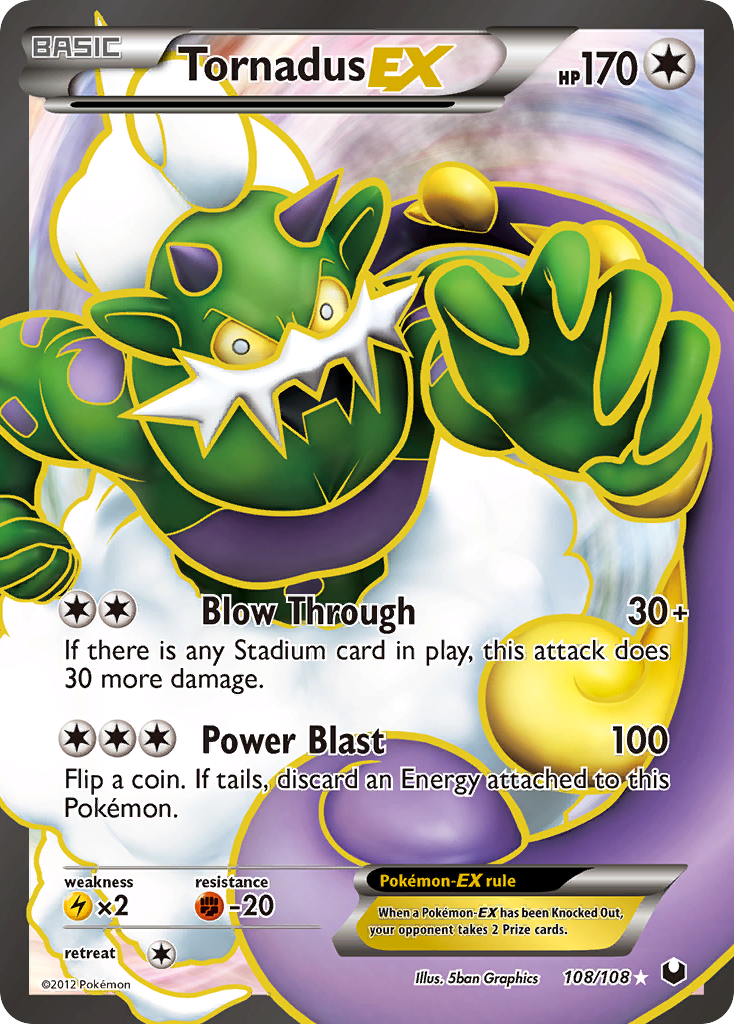 Tornadus EX (108/108) [Noir & Blanc : Explorateurs Obscurs]