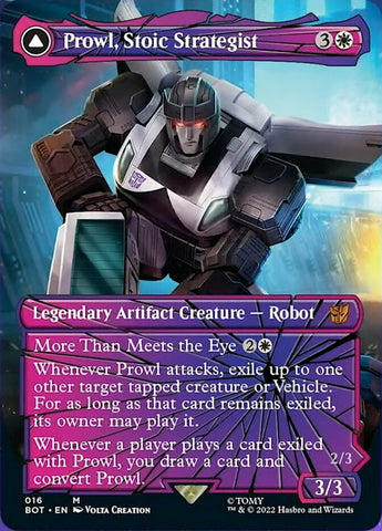 Prowl, estratega estoico // Prowl, vehículo de persecución (cristal roto) [Transformers]