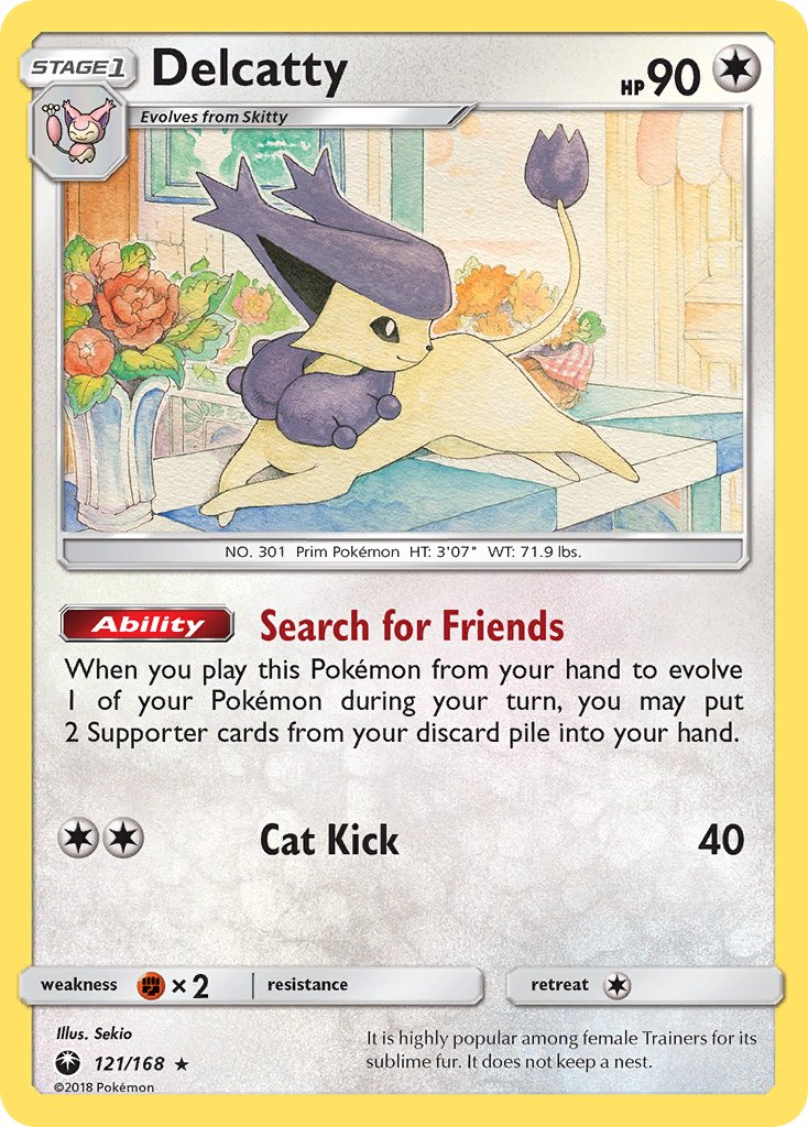Delcatty (121/168) (Exclusiva de Baraja Temática) [Sol y Luna: Tormenta Celestial]