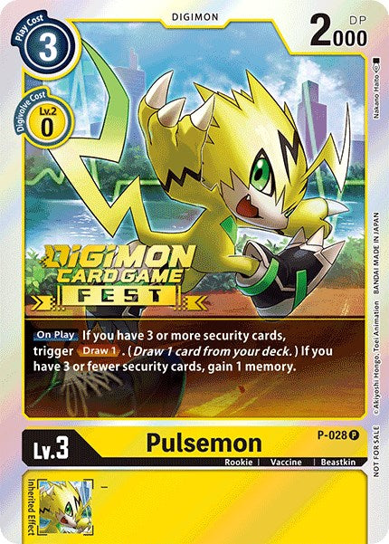 Pulsemon [P-028] (Digimon Card Game Fest 2022) [Cartas Promocionales]