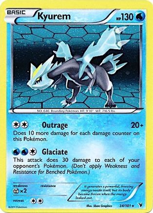 Kyurem (34/101) (Holo Cosmos) [Negro y Blanco: Victorias Majestuosas]