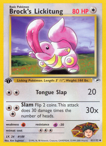 Lickitung de Brock (41/132) [Héroes de Gimnasio 1ª edición]