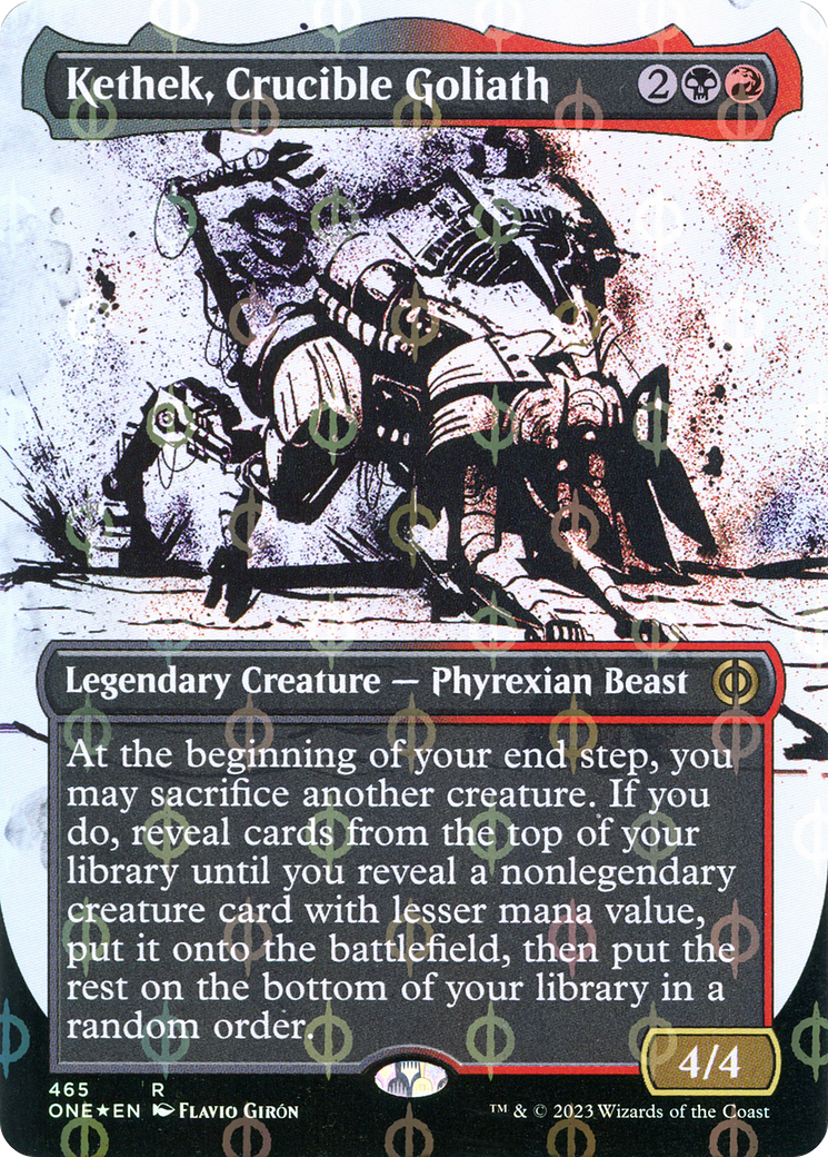 Kethek, Golem du creuset (Ichor sans bordure, format élargi et parfait, brillant) [Phyrexia : Tout sera un]