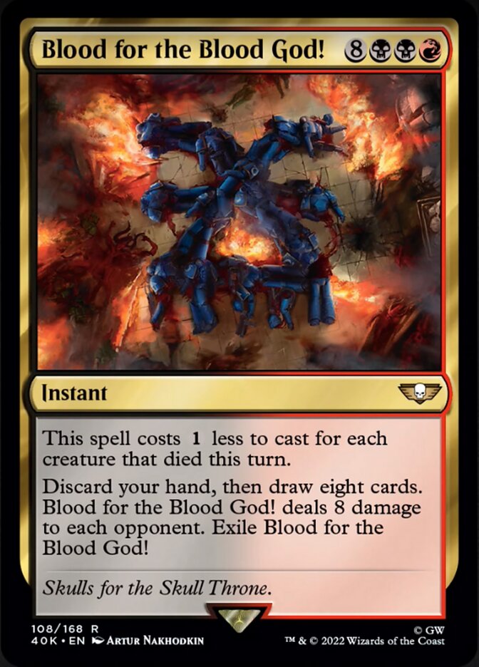 Du sang pour le Dieu du Sang ! (Foil Surdimensionné) [Warhammer 40,000]