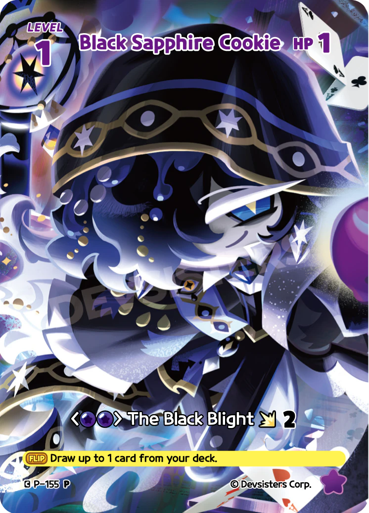 Image for Black Sapphire Cookie (P-155) (P) - CookieRun: Braverse TCG