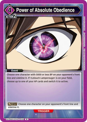 Power of Absolute Obedience - UE04BT: Code Geass: Lelouch of the Rebellion (UE04BT)