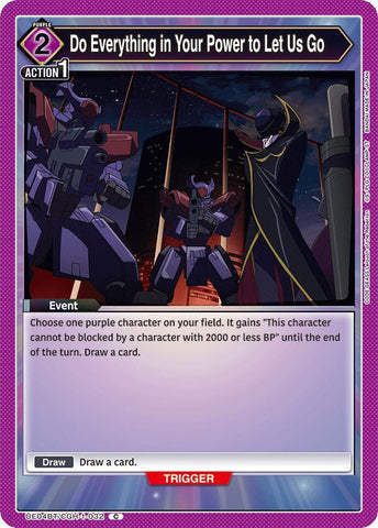 Do Everything in Your Power to Let Us Go - UE04BT: Code Geass: Lelouch of the Rebellion (UE04BT)