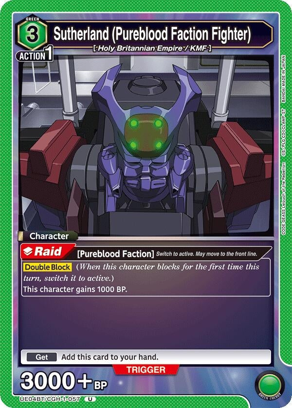 Image for Sutherland (Pureblood Faction Fighter) (UE04BT/CGH-1-057) (UE04BT) - Union Arena