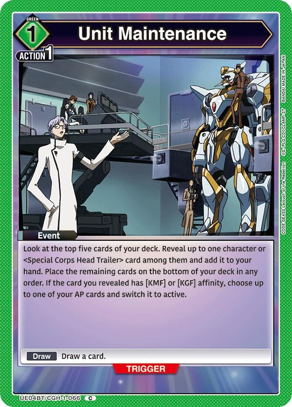 Image for Unit Maintenance (UE04BT/CGH-1-066) (UE04BT) - Union Arena