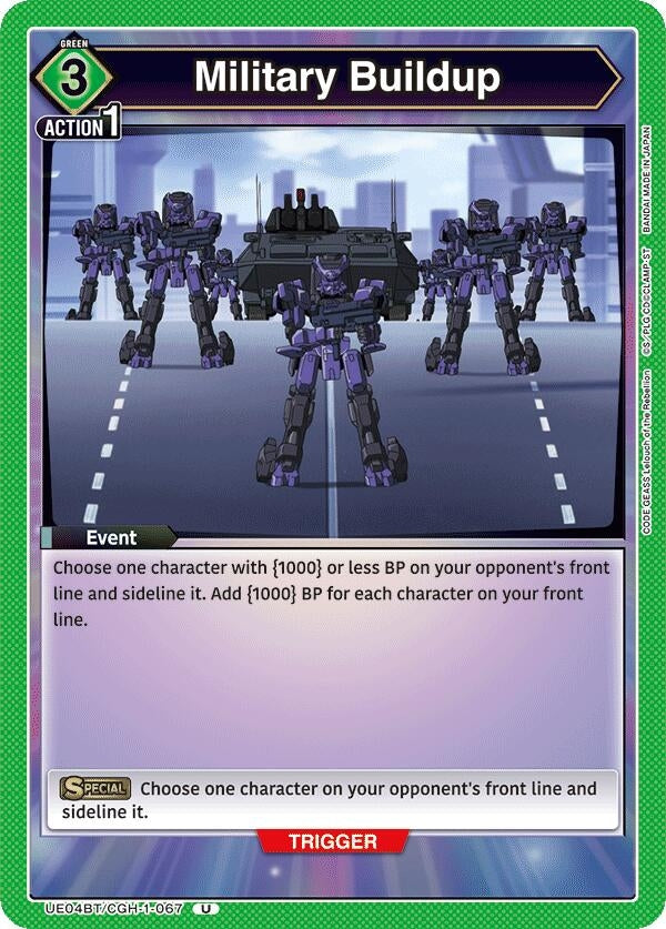 Image for Military Buildup (UE04BT/CGH-1-067) (UE04BT) - Union Arena