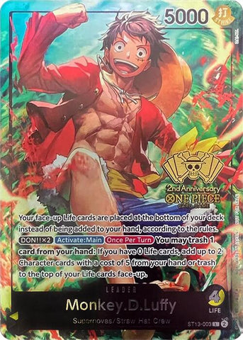 Monkey.D.Luffy (Torneo 2º Aniversario) [Cartas promocionales de One Piece]