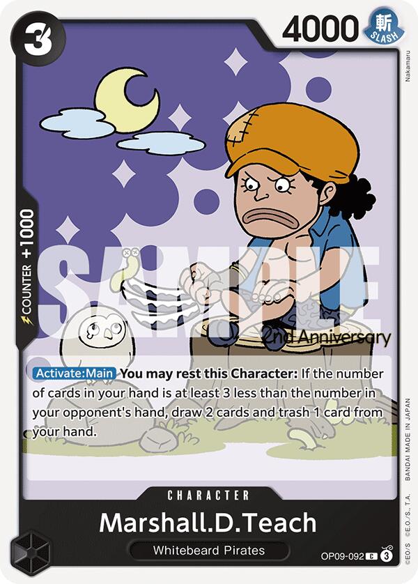 Marshall.D.Teach [Empereurs dans le Nouveau Monde : Cartes du tournoi du 2e anniversaire]