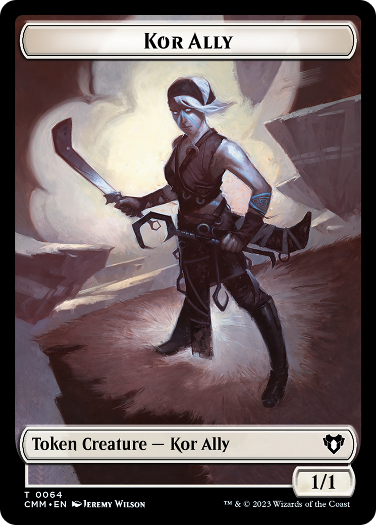 Mur // Allié Kor jeton recto-verso [Tokens Commander Masters]