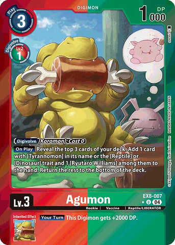 Agumon [EX8-007] - EX8-007 (Edición Limitada Brillante) [Cadena de Liberación]