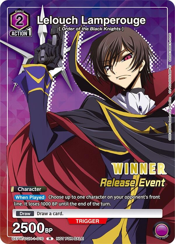 Image for Lelouch Lamperouge (Release Event Winner) (UEPR/CGH-1-016) (UE04BT_RE) - Union Arena