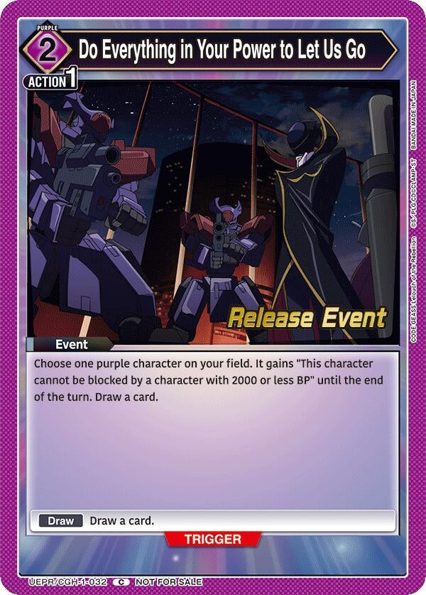 Image for Do Everything in Your Power to Let Us Go (UEPR/CGH-1-032) (UE04BT_RE) - Union Arena