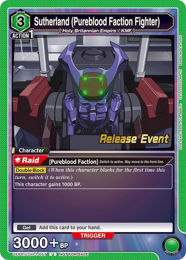Image for Sutherland (Pureblood Faction Fighter) (UEPR/CGH-1-057) (UE04BT_RE) - Union Arena