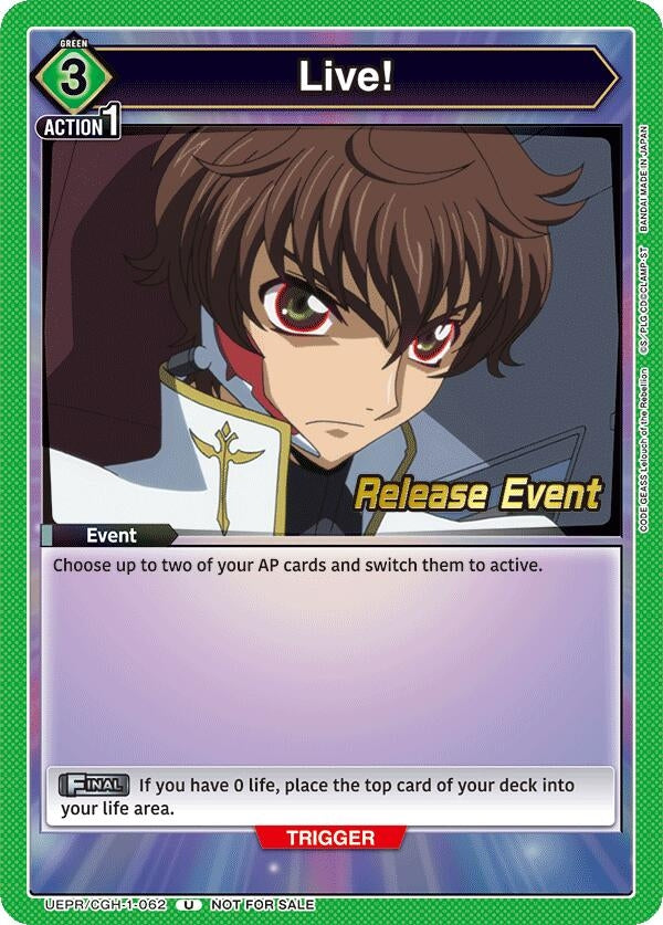 Image for Live! (UEPR/CGH-1-062) (UE04BT_RE) - Union Arena