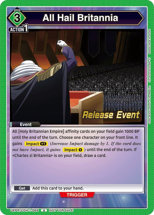 Image for All Hail Britannia (UEPR/CGH-1-064) (UE04BT_RE) - Union Arena