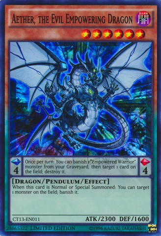Aether, el Dragón Malvado Empoderador [CT13-EN011] Súper Rara