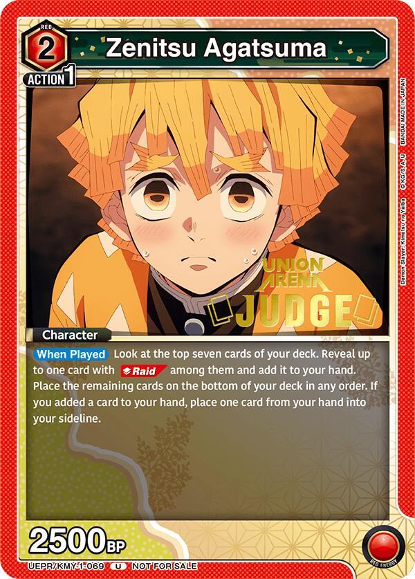 Zenitsu Agatsuma (Judge Pack) - Union Arena Promotion Cards (UEPR)
