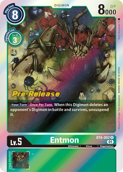 Entmon [BT6-052] [Cartas de Prerlanzamiento Doble Diamante]
