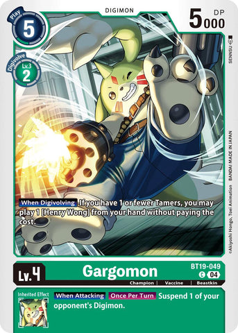 Gargomon [BT19-049] [Paquete de Mejora de Lanzamiento Ver.2.5]