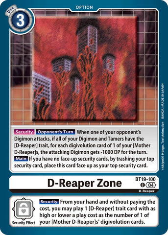 Zona D-Reaper [BT19-100] [Versión 2.5 del Paquete Especial de Lanzamiento]