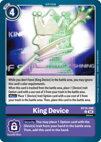 Rey Dispositivo [BT19-098] [Booster Especial de Lanzamiento Ver.2.5]