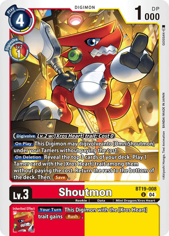 Shoutmon [BT19-008] [Special Booster de Lanzamiento Ver.2.5]