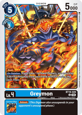 Greymon [BT19-020] [Lanzamiento de la Edición Especial de Mejora Ver.2.5]