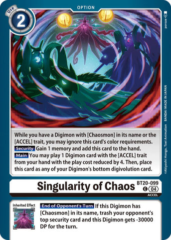 Singularidad del Caos [BT20-099] [Booster Especial de Lanzamiento Ver.2.5]