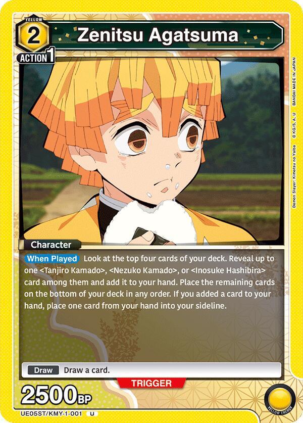 Zenitsu Agatsuma (001) - Demon Slayer: Kimetsu no Yaiba Starter Deck (UE05ST)