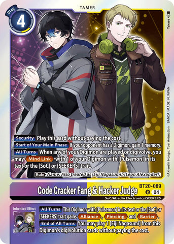 Descifrador de Códigos Fang y Juez Hacker [BT20-089] [Caja de Mejora Especial Ver.2.5]