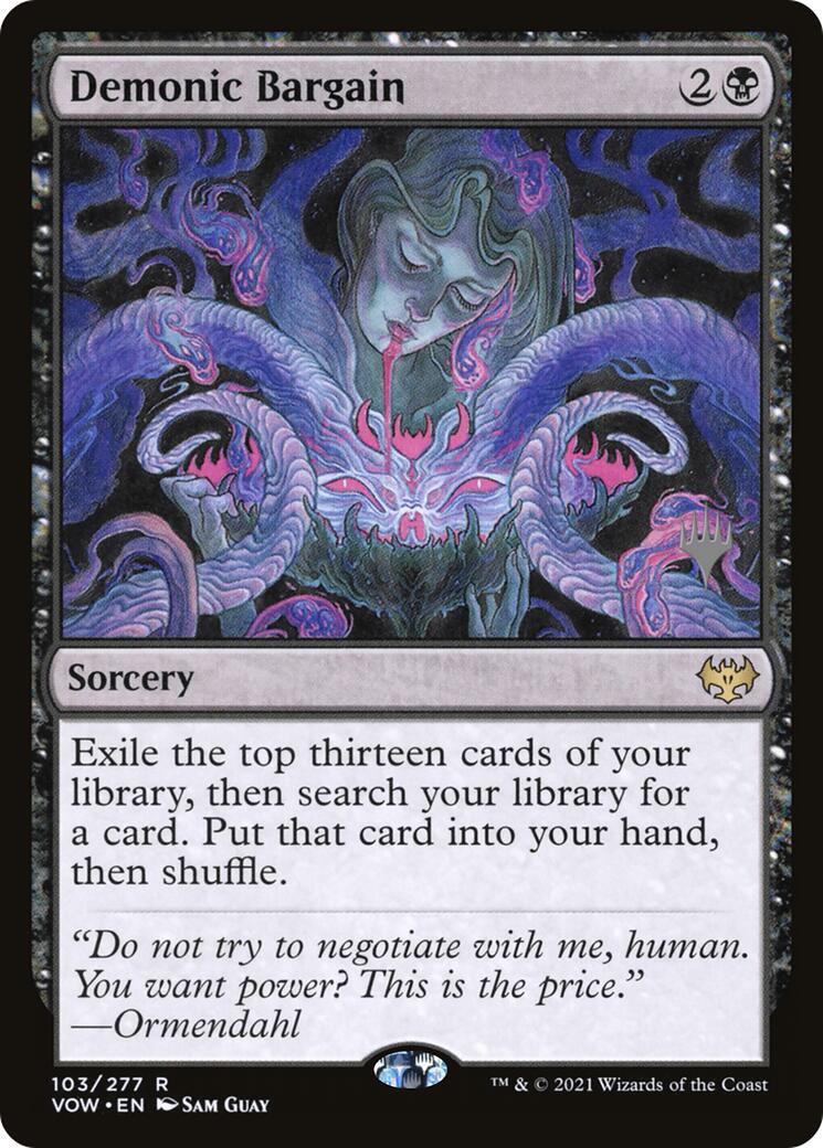 Demonic Bargain (Promo Pack) [Innistrad: Crimson Vow Promos]