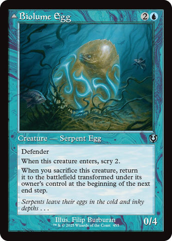 Huevo bioluminiscente // Serpiente bioluminiscente (Marco retro) [Innistrad Remastered]