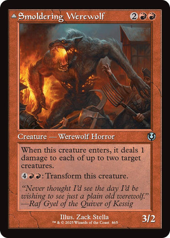 Loup-garou incandescent // Loup de l'effroi en éruption (Cadre rétro) [Innistrad remasterisé]