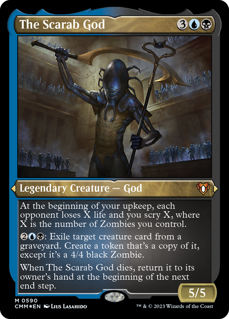 Le dieu-scarabée (gravure à l'acide) [Commander Masters]