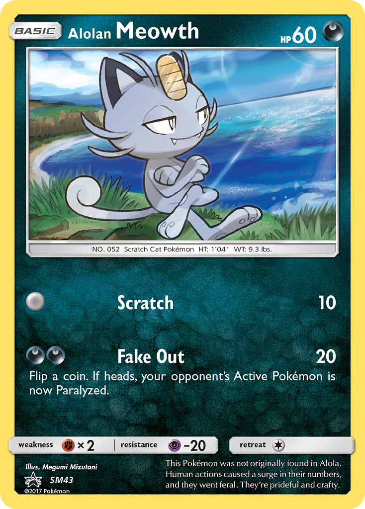 Miaouss d'Alola (SL43) [Soleil et Lune : Cartes promo Black Star]