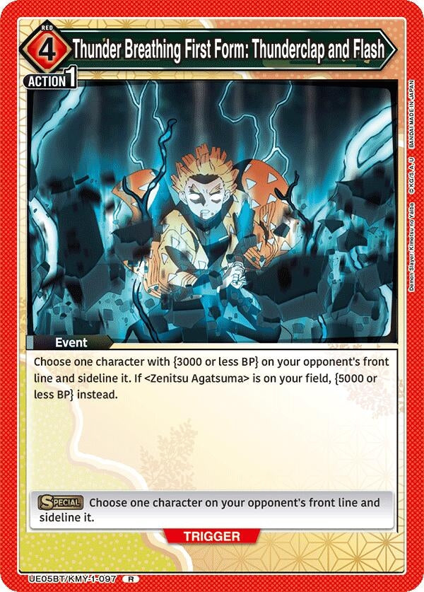 Image for Thunder Breathing First Form: Thunderclap and Flash (UE05BT/KMY-1-097) (UE05BT) - Union Arena