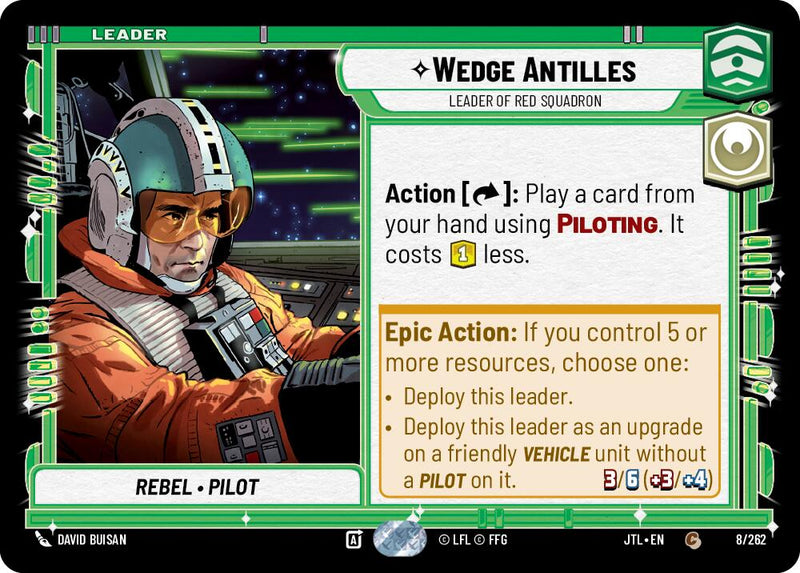 Wedge Antilles - Chef de l'Escadron Rouge (008/262) (008/257) [Jump to Lightspeed]